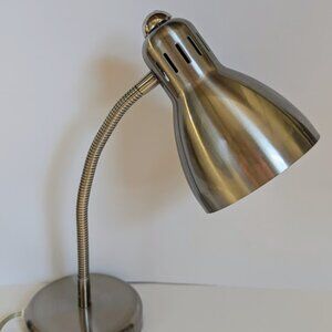 Simple Designs Brushed Nickel Flexible Gooseneck Desk Lamp